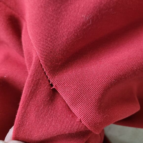 Red Flare Straight Leg Trouser Low Belt Loops Size 8 Y2k Bratz Maximalist Pants - Picture 8 of 12